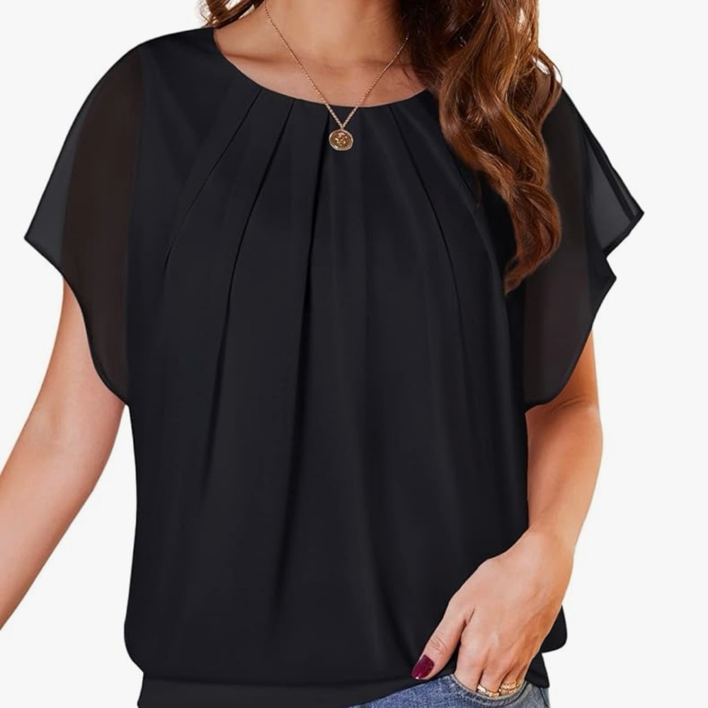 🚨BOGO FREE NWT Elegant Black Women's Top Shirt Size XL NWT